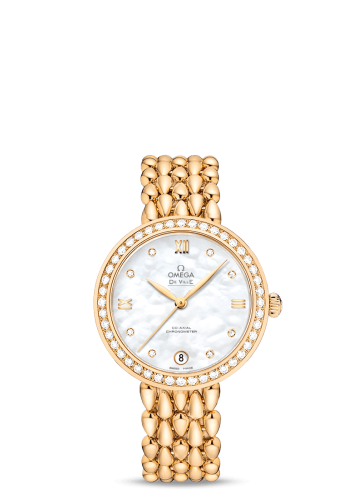 Omega De Ville Prestige Dewdrop Co-Axial 32.7 Yellow Gold / Diamond / MOP / Diamond / Bracelet